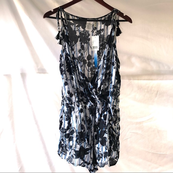 NWT Lucky Brand On The Grid Tie Dye Romper Coverup - Picture 4 of 4